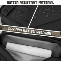 Petite trousse de toilette tactique zippée, sac de voyage tendance en polyester résistant à l'eau pour hommes, pochettes Molle de douche avec poignée souple