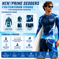 Rashguard de surf anti-UV 100% polyester UPF 50+ à séchage rapide, manches longues, avec logo personnalisé pour hommes et femmes, vente en gros