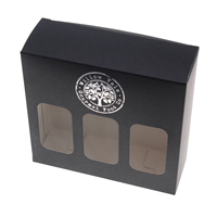 Boîte cadeau de luxe, mini fenêtre en PVC pour culotte et cils, emballage en papier, vente en gros et au détail