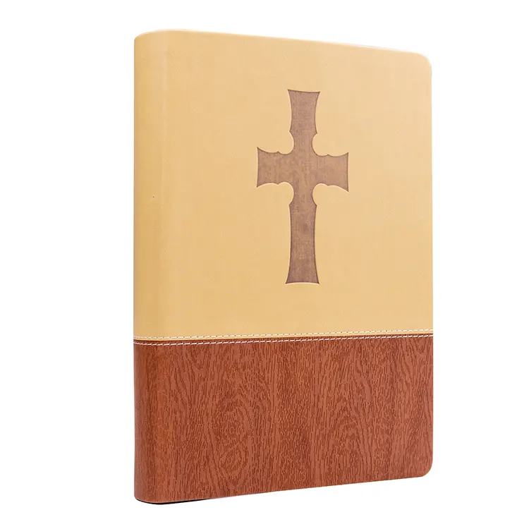 Embossing 1960s PU Leather Wholesale Holy Bible Cover Custom with Thumb Index Bibles