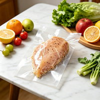 Rouleau de plastique sous vide PE gaufré personnalisé, qualité alimentaire, pour salades, aliments pour bébés, sushis, utilisable au micro-ondes, chewing-gum, lait, gelée