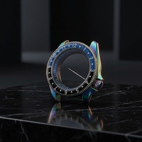 Jam Tangan Hot Selling 007 4H Crown 20ATM 316L Stainless Steel dengan Kaca Safir Casing Pelangi