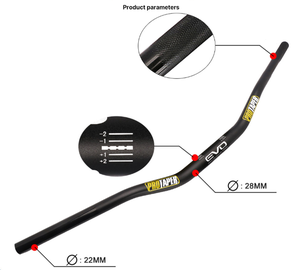 Pièces de modification universelles en alliage d'aluminium Source Factory pour motos tout-terrain, guidons EVO à diamètre variable 28 mm. - Product Image 1