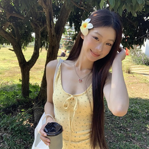Women's Summer Floral Maxi Dress <b>Spaghetti</b> <b>Strap</b> Natural Waist Breathable Leisure Casual Dress - Product Image 4