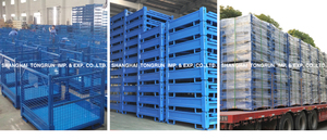 Torin LK21 Gấp <span class=keywords><strong>Stackable</strong></span> Nửa Mở Ống Vuông Hộp Dây Lưới <span class=keywords><strong>Pallet</strong></span> Container Kim Loại <span class=keywords><strong>Pallet</strong></span> - Product Image 4
