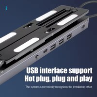 Support pour ordinateur portable à LED RVB avec base pliable en alliage d'aluminium et ventilateur de refroidissement