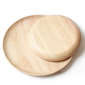 Assiette <span class=keywords><strong>en</strong></span> <span class=keywords><strong>bois</strong></span> jetable, rond naturel de Restaurant japonais, assiette pain de fruits pour la nourriture, vente <span class=keywords><strong>en</strong></span> gros 50 pièces - Product Image 3