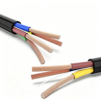Câble RVV 300/500V multiconducteur flexible isolé PVC, gaine PVC, fil de cuivre 3 conducteurs 1,5mm² 100m/rouleau pour câblage de commande