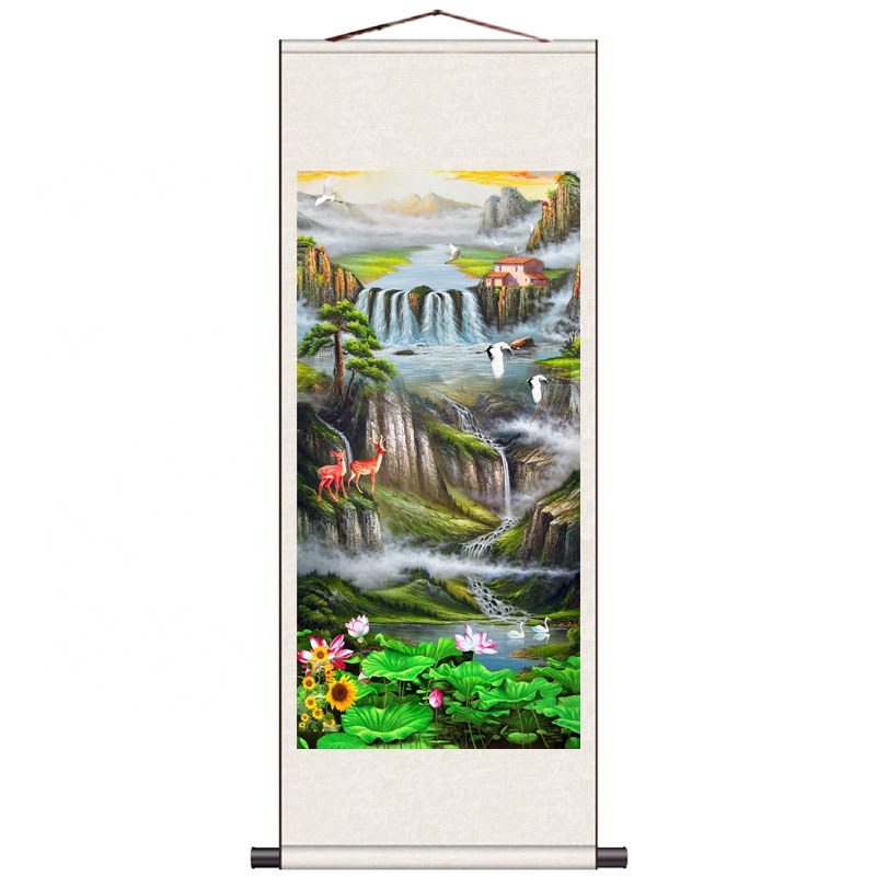 Grand tapis en soie à 6 bordures dont 1 à décor de frises de