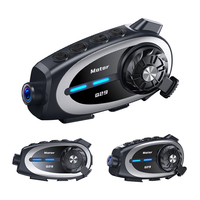 Caméra de casque de moto Q29 avec enregistrement 1080p, grand angle 120°, étanche IPX6, portée d'intercom 500m, compatible avec les casques ABS