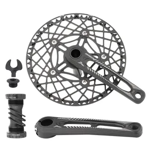 JIANKKUN crank mechanism road bike 170mm 130BCD alloy aluminum 5 screws with support 68/73mm Foldign bicycle crank