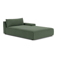 Canapé modulaire Daphne Style 1 place gauche/droite avec chaise longue, structure en bois, revêtement en tissu, sectionnel, pour salon moderne