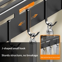 Support mural moderne et minimaliste en acier inoxydable noir pour couteaux de chef, rangement de cuisine, ensemble suspendu pour baguettes