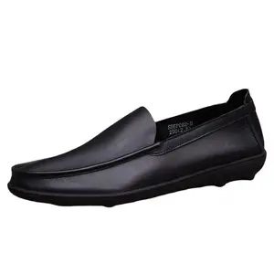 Men's Single Shoes in Top Grain Leather Men's Casual Leather Shoes for Driving Soft Leather Slip-on Shoes for Men Loafers Lazy