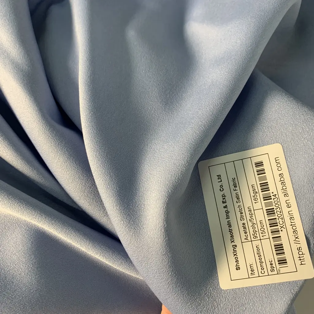 Gaun imitasi Viscose asetat sutera mengkilap elastis Gaun bahan Satin spandeks kain grosir