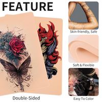 Peau d'entraînement pour tatouage, peau simulée, toucher réaliste, cuir synthétique, maquillage permanent, outil pour débutants en tatouage