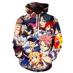 High Quality Digital Printing 3d Anime <strong>Hoodie</strong> Sublimation Hoodies 100 Polyester FAIRY TAIL Hoodies - Product Image 2