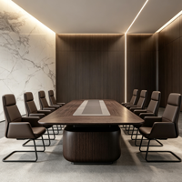Table de conférence modulaire, système de table de réunion de grande taille pour projets de bureau