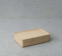 Boîte à lunch Bento en bois réutilisable personnalisée pour les fêtes en déplacement Contenant alimentaire pour les repas en déplacement