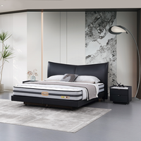Lit de chambre minimaliste et luxueux, réglable et assemblé, avec rangement sous le lit et structure métallique robuste, pour usage familial et commercial
