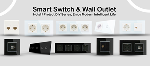 CNSKOU CE/RoHs 1/2 di vetro Gang 2/3/4Way Wifi Smart Touch interruttore EU/Germany USB Lan <span class=keywords><strong>Internet</strong></span> HD Video presa presa a muro - Product Image 4