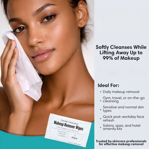Lingettes démaquillantes douces emballées individuellement, sans alcool, hypoallergéniques, pour peaux sensibles - Product Image 3