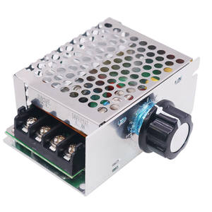 Régulateur électronique à thyristor haute puissance 10-220V 4000W avec réglage de la vitesse de variation de la luminosité et connecteur à quatre bornes - Product Image 1