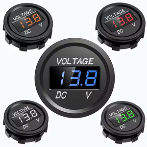 Phổ Vòng bảng điều chỉnh điện áp kỹ thuật số Meter đo 12V-24V màu xanh LED <span class=keywords><strong>Tester</strong></span> cho <span class=keywords><strong>Volts</strong></span> - Product Image 2