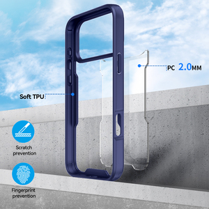 Nueva <span class=keywords><strong>Funda</strong></span> Transparente para <span class=keywords><strong>iPhone</strong></span> 17 <span class=keywords><strong>Pro</strong></span> <span class=keywords><strong>Max</strong></span> 13 <span class=keywords><strong>14</strong></span> 15 16, Híbrida TPU+PC, Antigolpes, Antiarañazos, Fundas Protectoras para Móvil - Product Image 4