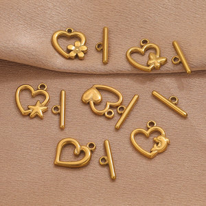 Dolphin <b>Toggle</b> Clasp | 18K PVD Stainless Steel OT Jewelry Buckle Connector for DIY <b>Necklace</b> Bracelet Accessories - Product Image 4
