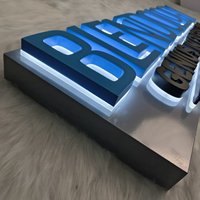 Panneau publicitaire LED personnalisé pour extérieur, 4M x 1M, panneau électronique, lettres lumineuses pour publicité