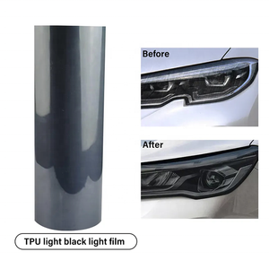 Película de lámpara de Faro de TPU negra a prueba de infrarrojos a prueba de agua 0,3*15M rollo MOQ <span class=keywords><strong>1</strong></span> rollo pegatina para carrocería de coche - Product Image 3
