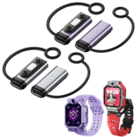 Adaptateur magnétique 2 broches mâle vers Type C femelle pour la charge des montres connectées XIAOMI REDMI pour enfants avec cordon anti-perte