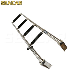 Seacar 4 Step Stainless Steel Telescopic Boat Ladder For <b>Yacht</b> Marine Use - Product Image 3