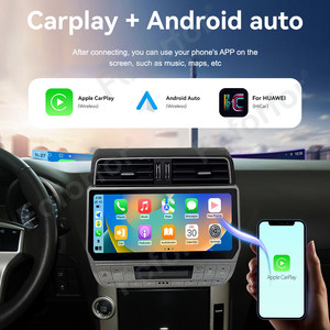 ZWautel 12,3 ''Android 14 Radio de coche para Toyota Land Cruiser <span class=keywords><strong>Padro</strong></span> 2010-2017 GPS inalámbrico Carplay unidad principal HD reproductor Multimedia - Product Image 3