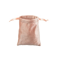 Sac à cordon en velours recyclable personnalisé avec logo OEM, pour montres et bijoux, pochette cadeau douce
