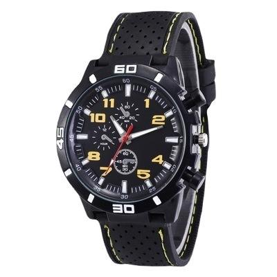 Men's Sport Watch Military Pilot Army Style Black Silicone Men's Fashion  Watch Racing Business Quartz Analog Watch Factory Price
