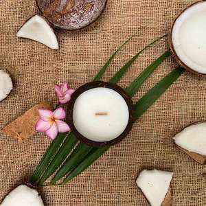 Vela Aromática Relajante en Recipiente de Coco, Cera de Soya Premium, Fragancia para Aliviar el Estrés, Ideal para Centros de Bienestar - Product Image 6