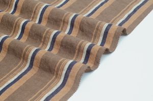 Haute qualité 1284 # tissu <span class=keywords><strong>de</strong></span> lin <span class=keywords><strong>français</strong></span> naturel 100% lin à la mode fil teint rayure vérifier pour hommes chemises filles vêtements - Product Image 6