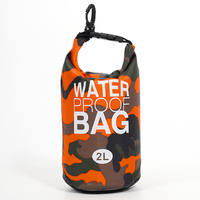 Sac étanche léger de camouflage 2L, sac à dos en polyester résistant, à enroulement, pour le camping, l'escalade, les voyages en plein air, accessoires