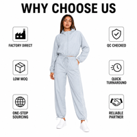 Ensemble 2 pièces de protection solaire UPF50+ pour femmes : veste courte à capuche et pantalon à cordon de serrage avec ourlet ajustable, survêtement anti-UV pour l'extérieur, ODM