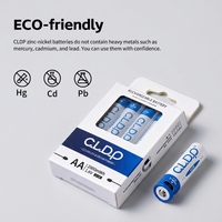Baterías Recargables de Zinc-Níquel CLDP AA USB Tipo C de 2000mWh y 1.6V para Distribuidores