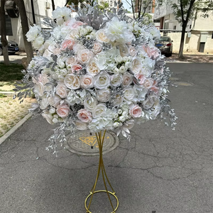 Boules de fleurs de pièce maîtresse de mariage <span class=keywords><strong>rose</strong></span> pâle fleurs artificielles pour la fête de Noël et la décoration de mariage - Product Image 2