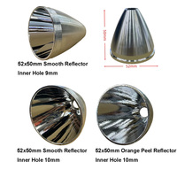 Réflecteur LED en aluminium 52mmx50 avec trou de 9/10mm pour lampe torche L3 XHP50 XHP70.2 SST40, pièce de rechange DIY, IP65, faisceau spot 90°, sous vide