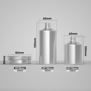 Refillable Matte Aluminum <b>Pump</b> <b>Bottle</b> for Body Butter and Lotion Eco-conscious Skincare Packaging Set - Product Image 2
