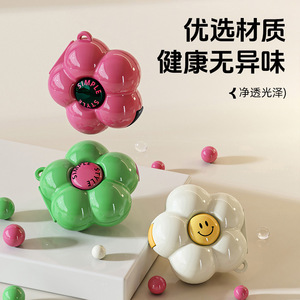 Dopamine Flower Pillbox 6 Grids Mini Portable Medicine Dispenser Sealed Storage Box For Daily Use - Product Image 1