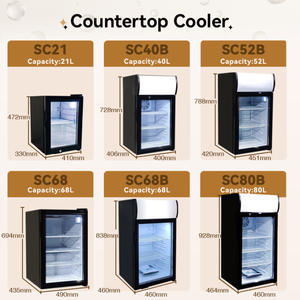 <span class=keywords><strong>Mini</strong></span> <span class=keywords><strong>Nevera</strong></span> Exhibidora Meisda SC21B, <span class=keywords><strong>Mini</strong></span> Refrigerador de Vidrio Eléctrico Portátil con Compresor para Uso Doméstico y Hotelero - Product Image 6