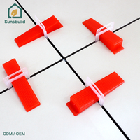 Système de nivellement de carreaux en plastique Sunsbuild Professional pour l'installation de revêtements de sol, imperméable, durable, améliorant l'alignement des carreaux