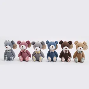 2022 New Arrival Factory Kunden spezifische Riolu Plüsch niedlichen Teddybär Schlüssel bund Spielzeug Anime Spielzeug Weiche Baumwoll puppen für Hochzeits geschenke