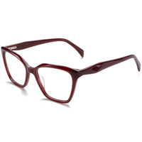 Elan Optical YB8017 Nouvelle Arrivée Monture de Lunettes Papillon Œil de Chat Style Européen et Américain pour Femme, Monture Complète en Acétate, Lunettes Optiques